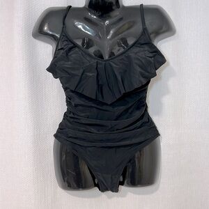 CiCiBird Women’s One Piece Bathing‎ Suit Ruched Ruffle detail at Bust size Small